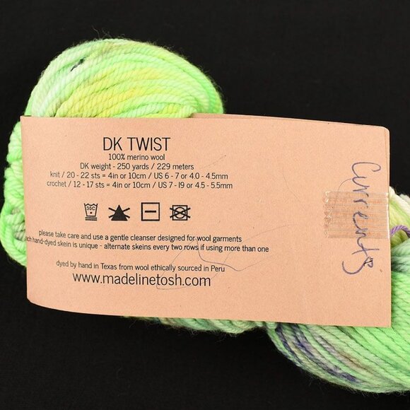 MadelineTosh DK Twist Yarn 100% Merino Wool Hand-Dyed Currents Green - Picture 3 of 3